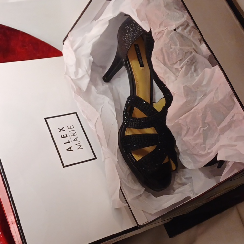 WS22- Buy 2prs🥿/$15.00 - Women Alex Marie Black Dressy Heels - sz 9.5M - Picture 2 of 11